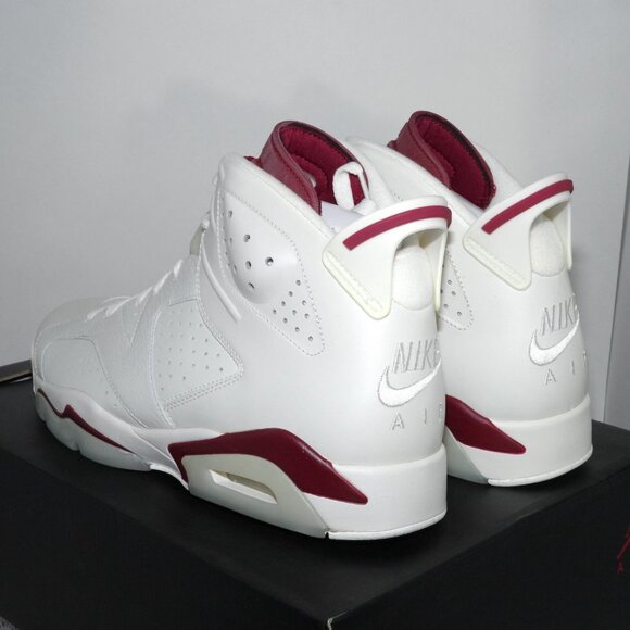 2015 Air Jordan 6 Retro Maroon 384664-116 US 11.5 DS Brand New Damaged Box - Picture 4 of 13